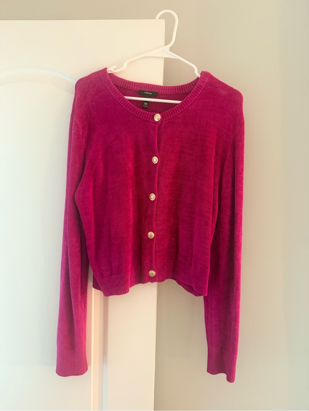 Aqua Bright Fuchsia Cardigan